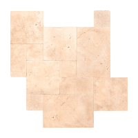 Натуральная плитка из травертина Ivory French Pattern лучшее для интерьера и экстерьера — RKS SLATE 